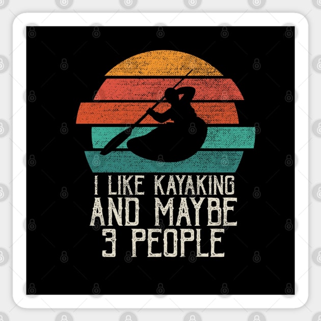 I like kayaking 3 more Sticker by Mako Design 